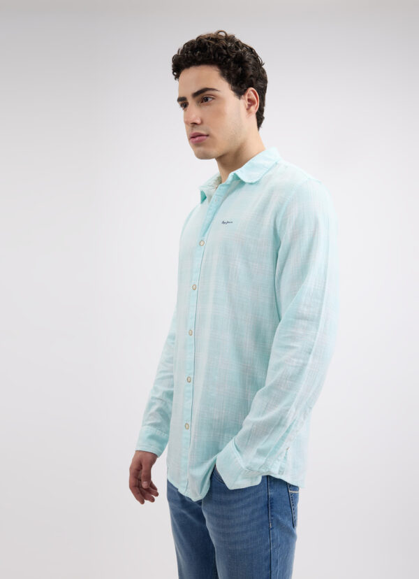 Blue Check Full Sleeve Shirt - Image 4